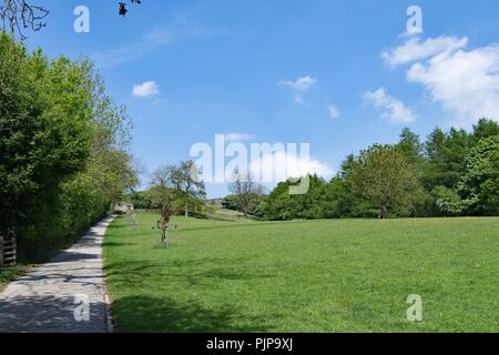 Vista del Nord di fecce Hall, il famoso principale ispirazione per Bronte immaginario di Thornfield Hall di Jane Eyre. Foto Stock