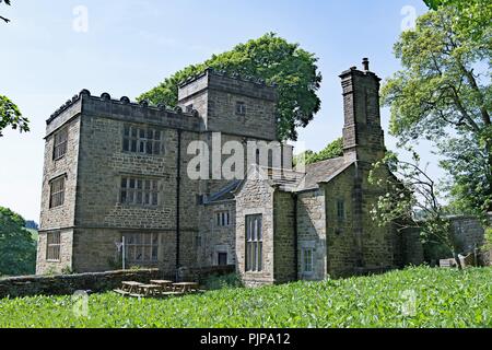 Vista del Nord di fecce Hall, il famoso principale ispirazione per Bronte immaginario di Thornfield Hall di Jane Eyre. Foto Stock