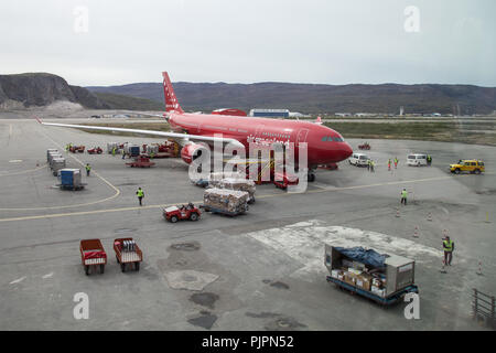 Aeroporto di Kangerlussuaq in Groenlandia Foto Stock