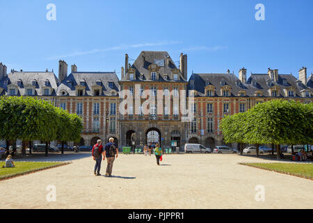 Pavillon du Roi in Place des Vosges, Parigi Le Marais, Europa Foto Stock