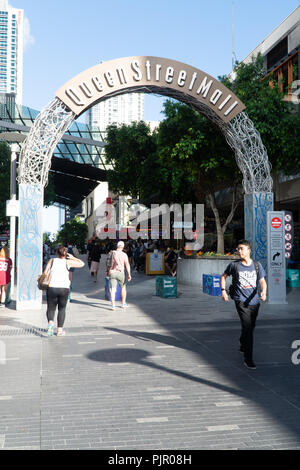 Archetto a Queen Street Mall a Brisbane, Australia Foto Stock