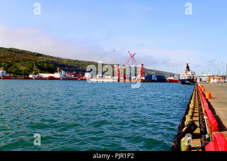 San Giovanni è il porto nel centro cittadino di San Giovanni, Terranova, Canada. Foto Stock