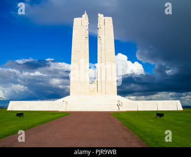Memoriale canadese di Vimy Ridge vicino Arras in Francia Foto Stock
