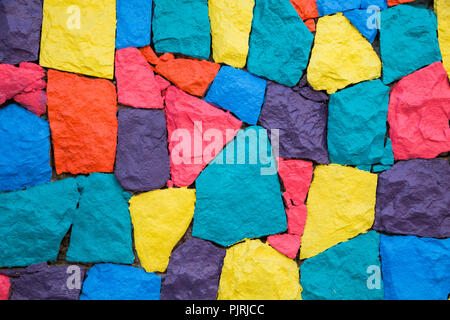 Telaio completo colpo di un multi colore parete dipinta Foto Stock
