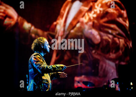 Conduttore belga Robert Groslot alla notte della prom di Anversa (Belgio, 09/11/2012) Foto Stock