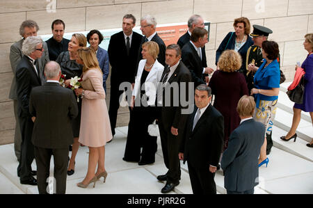 Apertura ufficiale del museo M di Leuven dalla principessa Maxima e la principessa Mathilde (Belgio, 20/09/2009) Foto Stock