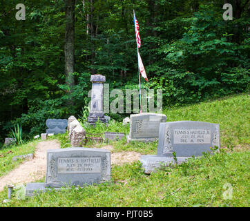 Terreno di sepoltura della famiglia Hatfield in Sarah Ann West Virginia Foto Stock