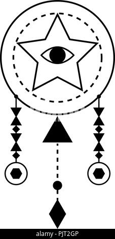 Geometria Sacra forme, forme di linee, logo, segno, simbolo. Illustrazione Vettoriale