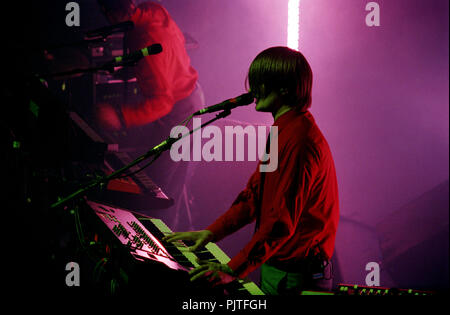 Concerto del norvegese gruppo elettro Royksopp nell'Ancienne Belgique, Bruxelles (Belgio, 22/10/2005) Foto Stock