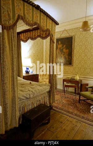 Camera da letto - Lacock Abbey - Wiltshire, Inghilterra - Foto Stock