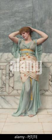 Bellezza in una sala di marmo, da John William Godward. Foto Stock