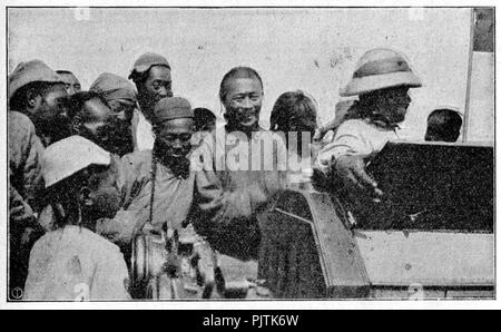 Barzini - La metà del mondo vista da un'automobile, Milano, Hoepli, 1908 (pagina 123 raccolto). Foto Stock