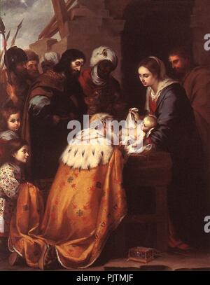 Bartolomé Esteban Perez Murillo - Adorazione dei Magi - Foto Stock