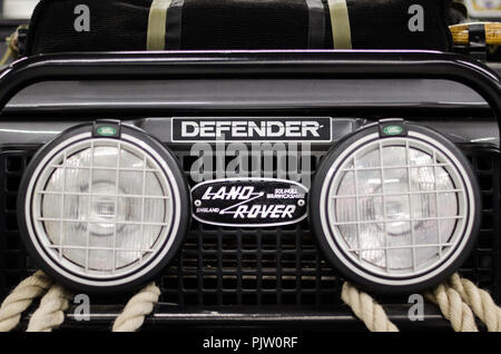 Land Rover Defender logo Foto Stock