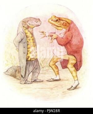 Beatrix Potter - un racconto di Jeremy Fisher - Illustrazione da pagina 55. Foto Stock