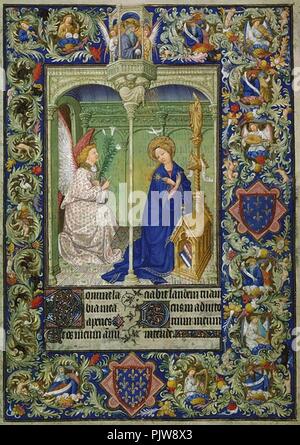 Belles heures jean Duc de berry annunciazione. Foto Stock