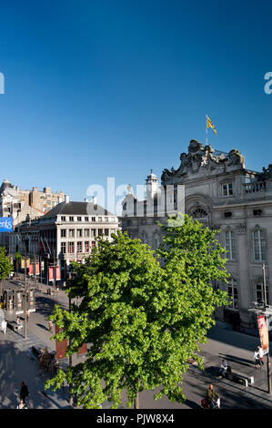 La via commerciale Meir ad Anversa (Belgio, 03/05/2011) Foto Stock