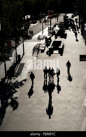 La gente camminare sopra la via commerciale Meir ad Anversa (Belgio, 03/05/2011) Foto Stock