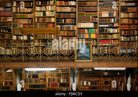 All'interno della biblioteca storica del 'Cisterzienzerabdij' San Bernardo Abbazia cistercense in Bornem (Belgio, 22/12/2009) Foto Stock