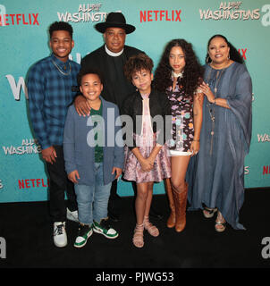Celebrità frequentare Netflix è tutto il circa la stagione di Washingtons una celebrazione a Madera la cucina. Dotato di: Kiana Lede (Kiana marrone), Nathan Anderson, Maceo Smedley, Lia Rose Randall, Joseph Simmons (Rev Run), Justine Simmons dove: Beverly Hills, in California, negli Stati Uniti quando: 09 Ago 2018 Credit: Brian A/WENN.com Foto Stock