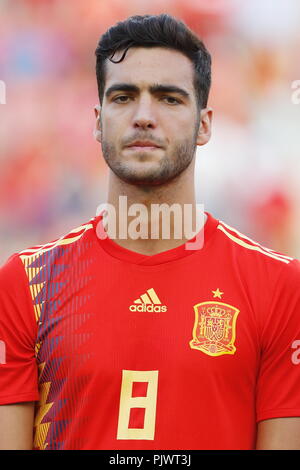 Cordoba, Spagna. 6 Sep, 2018. Mikel Merino (ESP) Calcio/Calcetto : UEFA Under campionato turno di qualificazione match tra U21 Spagna 3-0 U21 Albania al Estadio El Arcangel a Cordoba, in Spagna . Credito: Mutsu Kawamori/AFLO/Alamy Live News Foto Stock