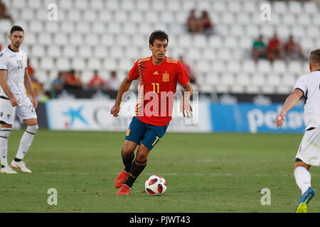 Cordoba, Spagna. 6 Sep, 2018. Mikel Oyarzabal (ESP) Calcio/Calcetto : UEFA Under campionato turno di qualificazione match tra U21 Spagna 3-0 U21 Albania al Estadio El Arcangel a Cordoba, in Spagna . Credito: Mutsu Kawamori/AFLO/Alamy Live News Foto Stock