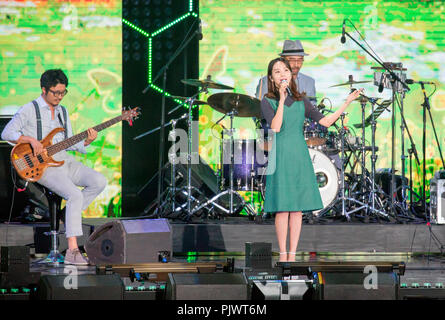 Canzone in modo-hee e banda di seconda luna, il Sep 5, 2018 : canzone in modo-hee e banda di seconda luna eseguire al Super concerto del festival di DMC 2018 a Seul, in Corea del Sud. Credito: Lee Jae-Won/AFLO/Alamy Live News Foto Stock