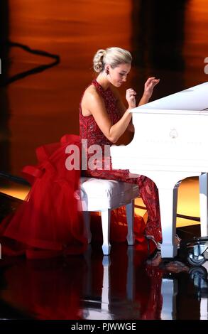 Atlantic City, NJ, Stati Uniti d'America. 7 Sep, 2018. Miss Washington Danamarie McNichol di presenze per 2019 Miss America concorrenza preliminare, Boardwalk Hall di Atlantic City, NJ, 7 settembre 2018. Credito: MORA/Everett raccolta/Alamy Live News Foto Stock