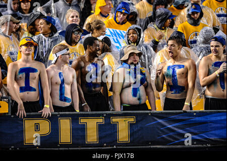 Pittsburgh, PA, Stati Uniti d'America. 8 Sep, 2018. Ventilatori in Pitt Panthers vs Penn State gioco all'Heinz Field di Pittsburgh, PA. Jason Pohuski/CSM/Alamy Live News Foto Stock