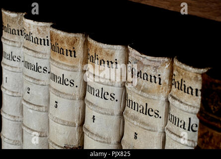 All'interno della biblioteca storica del 'Abdij van Park' Parc Abbey in Heverlee (Belgio, 22/12/2009) Foto Stock