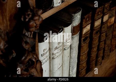 All'interno della biblioteca storica del 'Abdij van Park' Parc Abbey in Heverlee (Belgio, 22/12/2009) Foto Stock