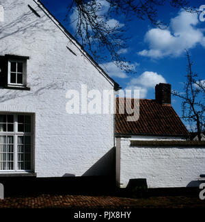 Il beguinage, Convento Beguine a Hoogstraten (Belgio, 29/03/2008) Foto Stock