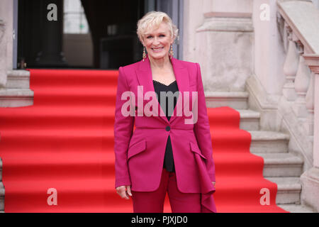 UK Premiere della moglie tenutosi presso la Somerset House - Arrivi con: Glenn Close dove: Londra, Regno Unito quando: 09 Ago 2018 Credit: Lia Toby/WENN.com Foto Stock