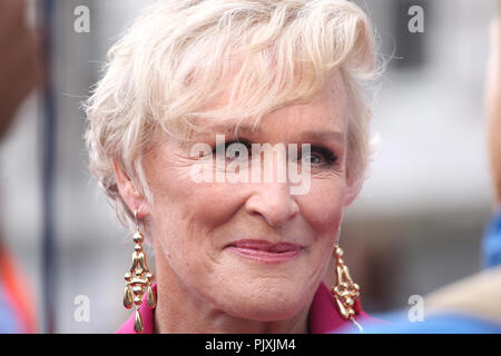 UK Premiere della moglie tenutosi presso la Somerset House - Arrivi con: Glenn Close dove: Londra, Regno Unito quando: 09 Ago 2018 Credit: Lia Toby/WENN.com Foto Stock