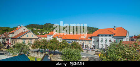 Vista panoramica del centro della città di Samobor, nord della Croazia Foto Stock