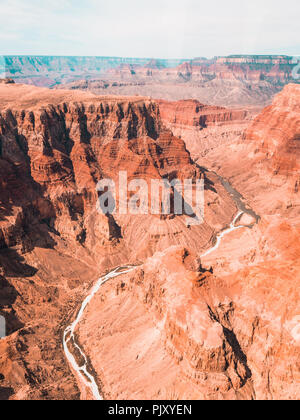 Stuning panormic vista sopra e al Grand Canyon Foto Stock