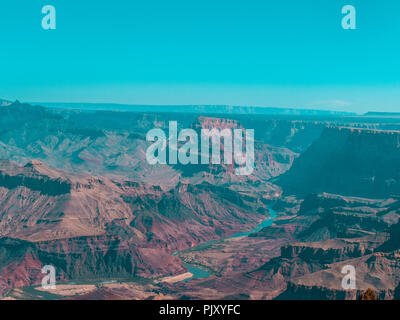 Stuning panormic vista sopra e al Grand Canyon Foto Stock