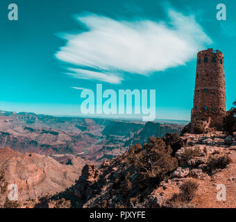 Stuning panormic vista sopra e al Grand Canyon Foto Stock