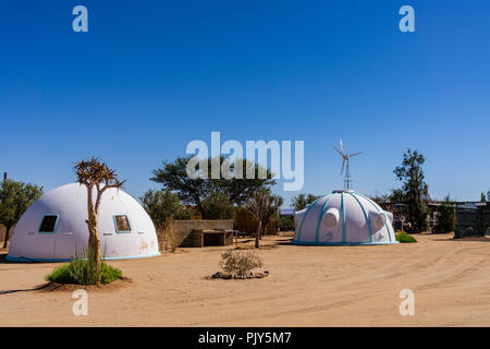 Campeggio iglu camping africa Foto Stock