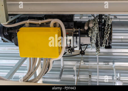 Il motore sul gate Foto Stock