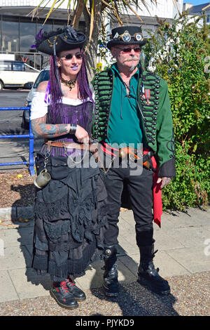 Eastbourne, Regno Unito. Il 9 settembre 2018. Festival steampunk, 2018 UK Credit: Susie Kearley/Alamy Live News Foto Stock