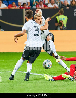 Sinsheim (Germania). Il 9 settembre 2018. Germania - Perù, calcio, Sinsheim, Settembre 06, 2018 Nils PETERSEN, DFB 23 di sparare la palla, Germania - Perù calcio amichevole, test, stagione 2018/2019, Settembre 09, 2018 Sinsheim (Germania). © Peter Schatz / Alamy Live News Foto Stock