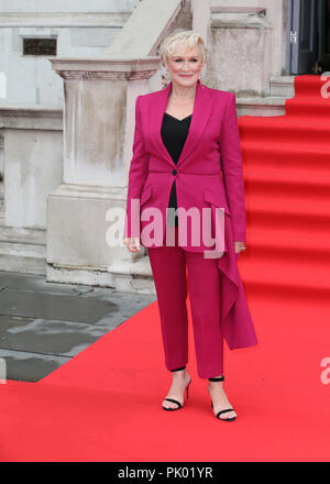 Il Regno Unito premiere di 'La moglie" tenutasi presso la Somerset House - Arrivi con: Glenn Close dove: Londra, Regno Unito quando: 09 Ago 2018 Credit: Mario Mitsis/WENN.com Foto Stock