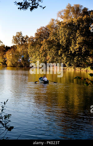 Impressioni autunno delle acque Zoete laghi Oud-Heverlee (Belgio, 10/10/2010) Foto Stock