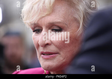 UK Premiere della moglie tenutosi presso la Somerset House - Arrivi con: Glenn Close dove: Londra, Regno Unito quando: 09 Ago 2018 Credit: Lia Toby/WENN.com Foto Stock