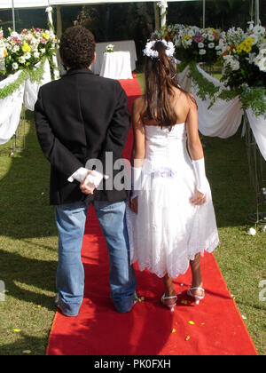 Il matrimonio, cameriera di onore e di bambinaia, São Paulo, Brasile São Paulo Foto Stock