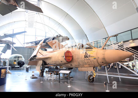 Il Bucanneer attacco aereo nella Royal Air Force Museum, Colindale, London Borough of Barnet, Greater London, England, Regno Unito Foto Stock