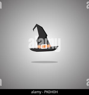 Halloween witch hat. Illustrazione Vettoriale. Isolato sullo sfondo bianco. Illustrazione Vettoriale