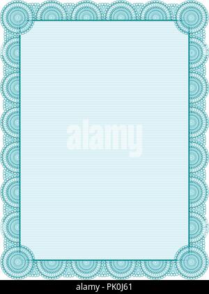 Vuoto certificato stampabile frame / modello Illustrazione Vettoriale