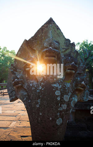 Il tempio Khmer rovine di Phnom Rung parco storico della provincia di Buri Ram in Isan nel nordest della Thailandia. Foto Stock